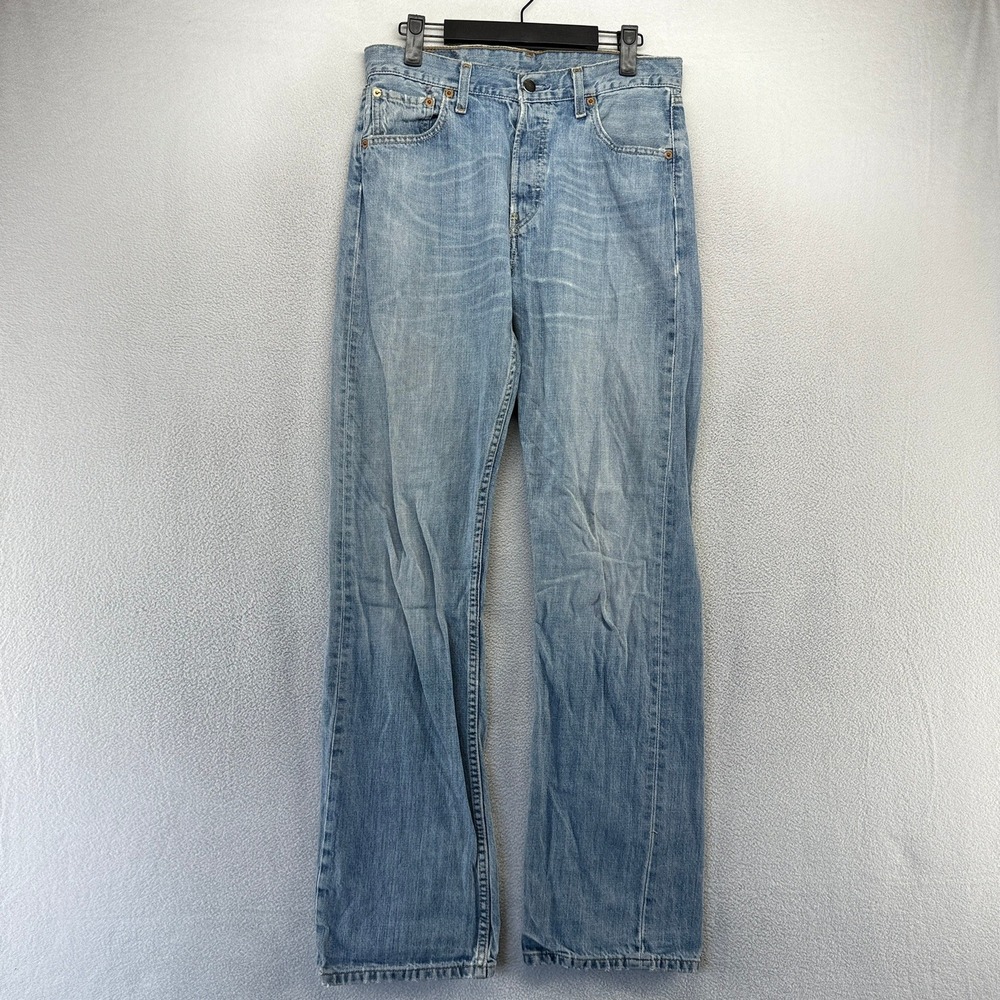 Vintage Levis Jeans Men's 30x32 Blue 501 Y2k Faded Whisker Straight button Fly